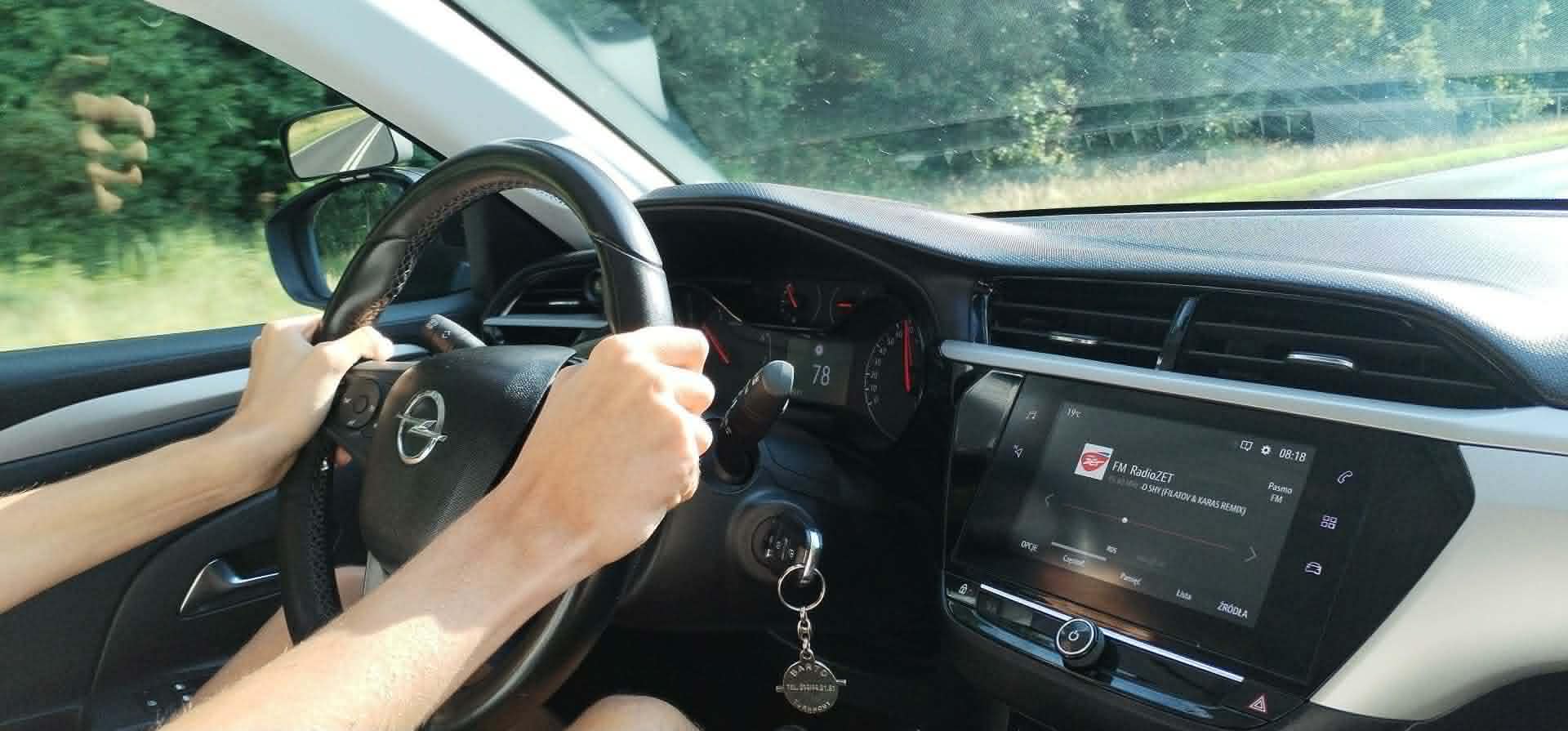Jazda w Oplu — widok kursanta